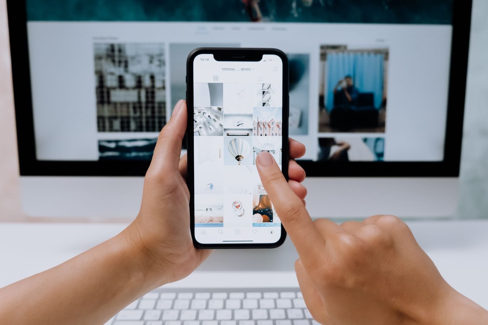 Smartphone displaying a clean, mobile-optimized website homepage