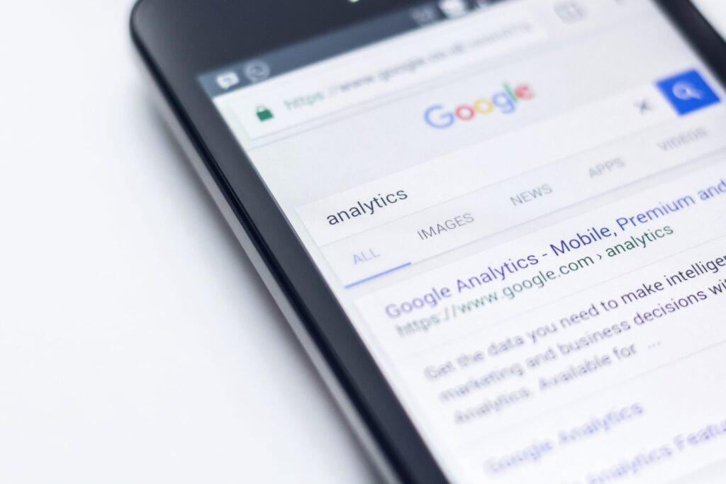 SEO search results ranking on Google's first page